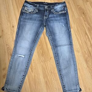 Vigoss Women's Light Blue Distressed Skinny Jeans